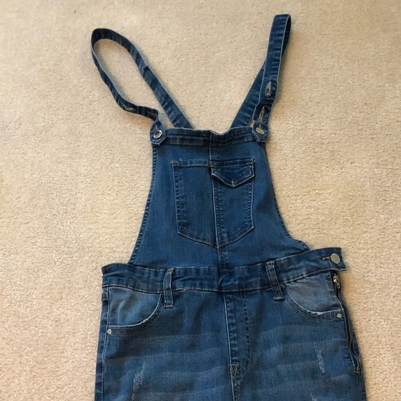 Dark blue denim overalls - Picture 3 of 4